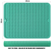 EZYHOME Silicone Dish Drying Mat for Kitchen Counter, Dish Drying Pad for Sink, Refrigerator or Drawer, Countertop Protection Pad